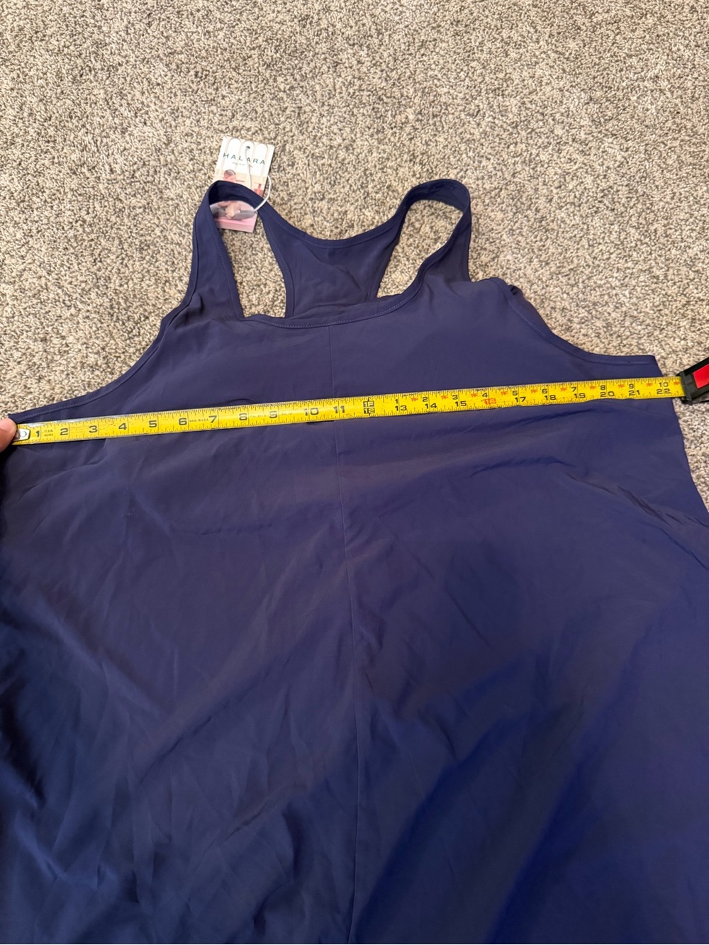Halara Navy Breezeful Racerback Pocket High Low Flowy Midi Quick Dry Dress Sz XL - Picture 5 of 8